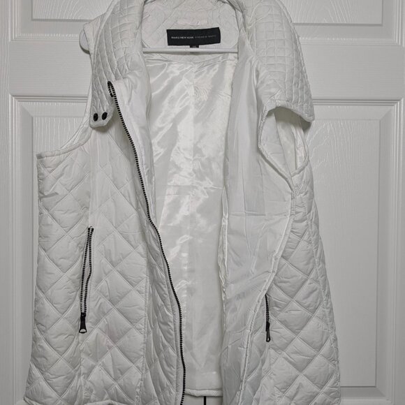 Marc New York | Andrew Marc Women's White Puffer Vest, Plus Size XXL, Full Zip - Picture 8 of 16